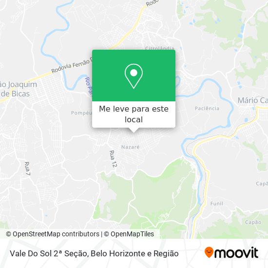 Vale Do Sol 2ª Seção mapa