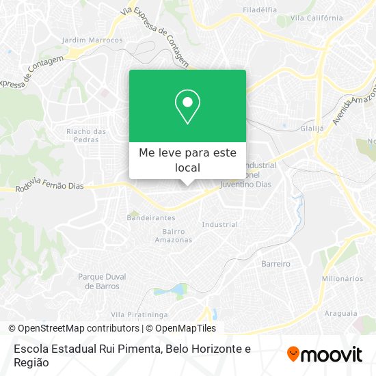 Escola Estadual Rui Pimenta mapa