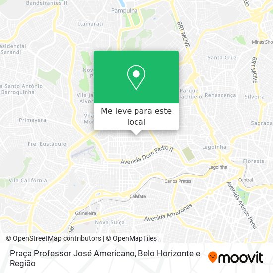 Praça Professor José Americano mapa