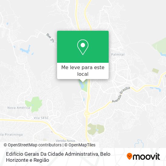 Edifício Gerais Da Cidade Administrativa mapa