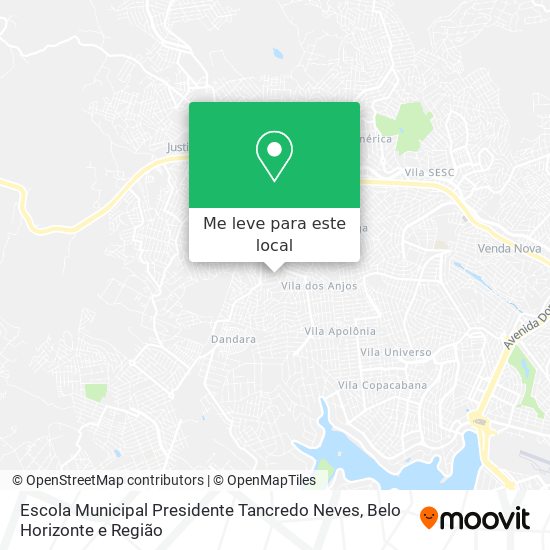Escola Municipal Presidente Tancredo Neves mapa
