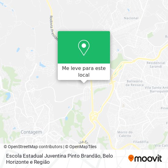 Escola Estadual Juventina Pinto Brandão mapa