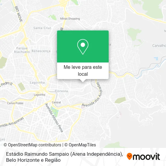 Estádio Raimundo Sampaio (Arena Independência) mapa