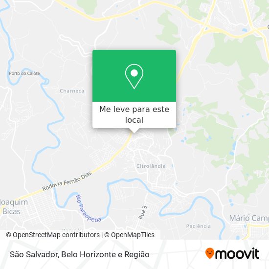 São Salvador mapa
