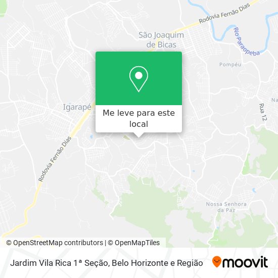 Jardim Vila Rica 1ª Seção mapa