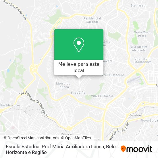 Escola Estadual Prof Maria Auxiliadora Lanna mapa