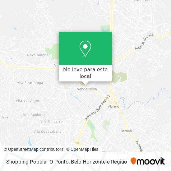 Shopping Popular O Ponto mapa