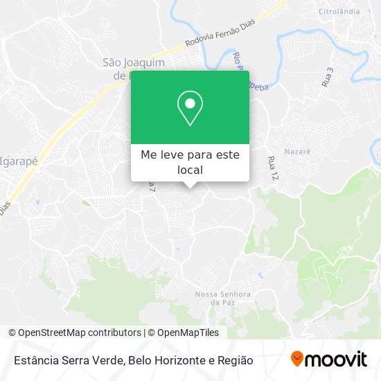 Estância Serra Verde mapa
