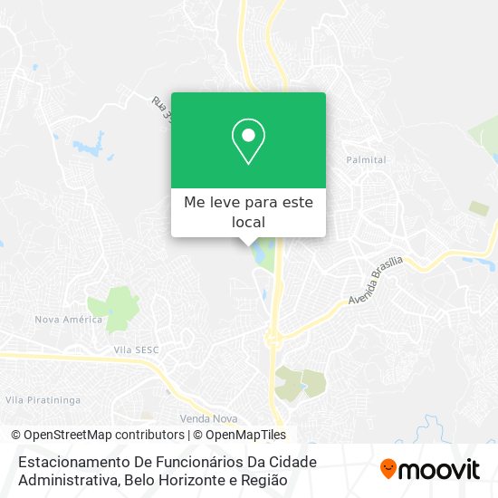 Estacionamento De Funcionários Da Cidade Administrativa mapa