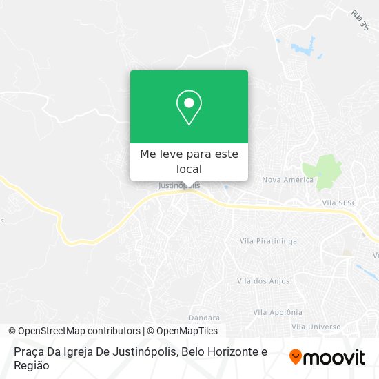 Praça Da Igreja De Justinópolis mapa