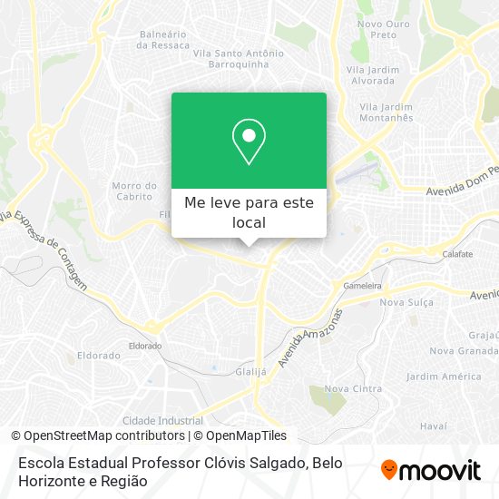 Escola Estadual Professor Clóvis Salgado mapa