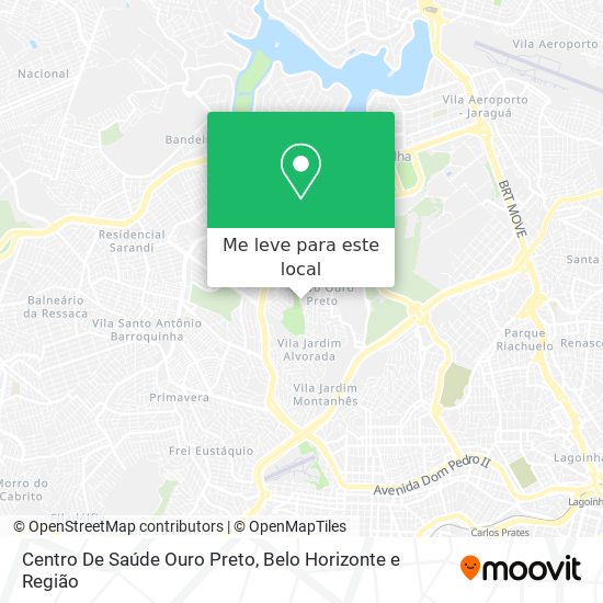 Centro De Saúde Ouro Preto mapa