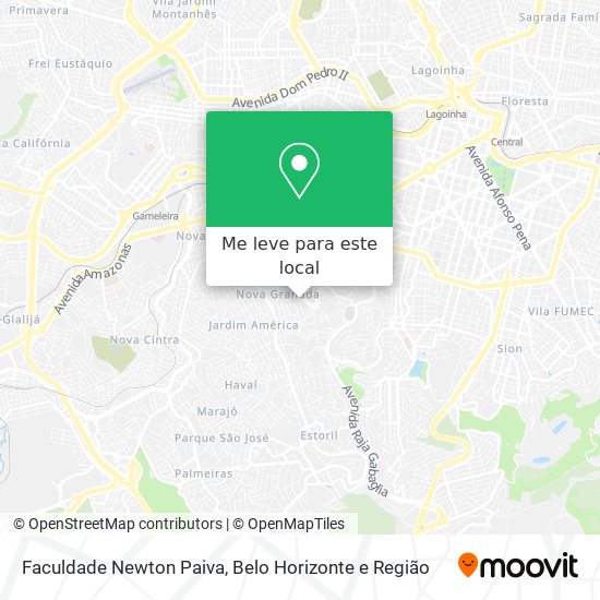 Faculdade Newton Paiva mapa