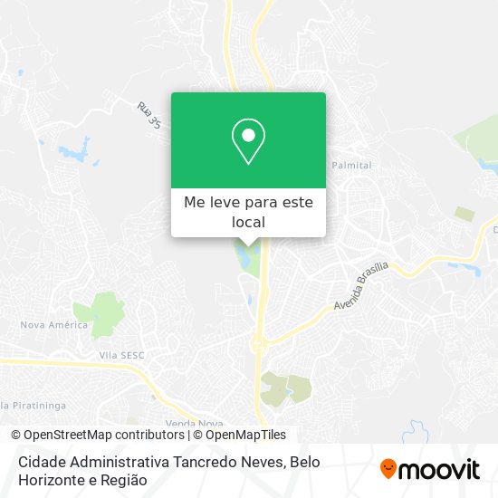 Cidade Administrativa Tancredo Neves mapa