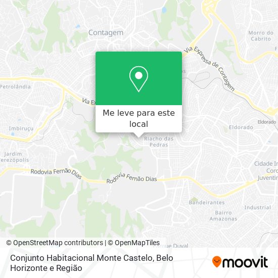 Conjunto Habitacional Monte Castelo mapa