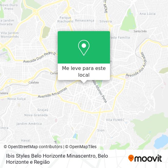 Ibis Styles Belo Horizonte Minascentro mapa