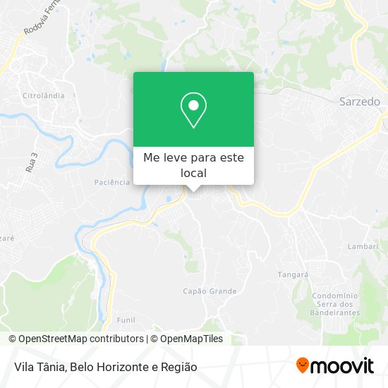 Vila Tânia mapa