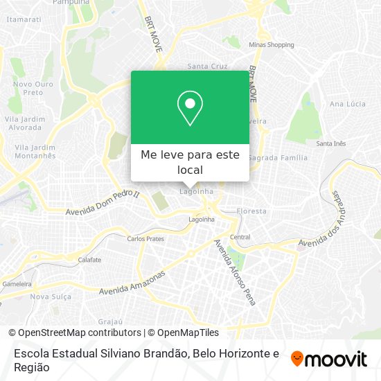 Escola Estadual Silviano Brandão mapa