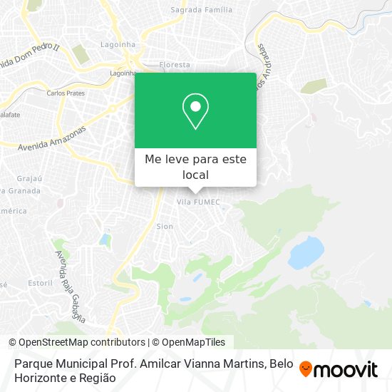 Parque Municipal Prof. Amilcar Vianna Martins mapa