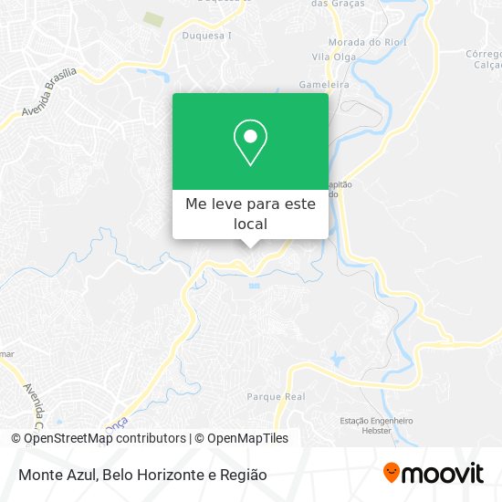 Monte Azul mapa