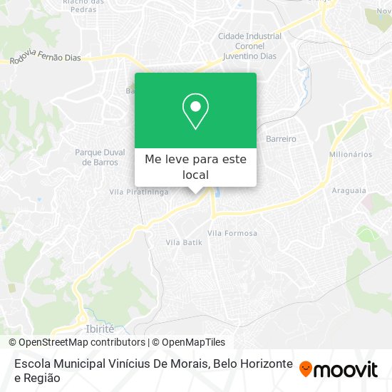 Escola Municipal Vinícius De Morais mapa