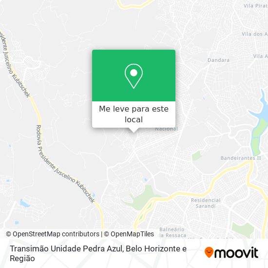 Transimão Unidade Pedra Azul mapa