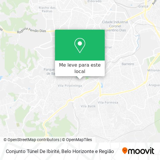 Conjunto Túnel De Ibirité mapa