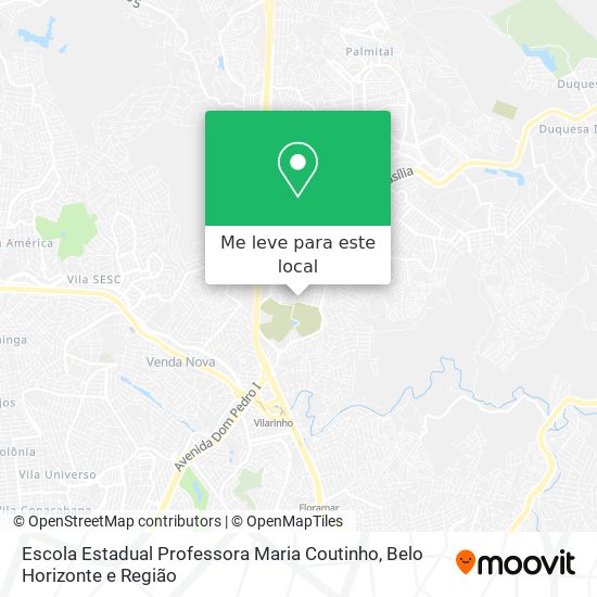 Escola Estadual Professora Maria Coutinho mapa