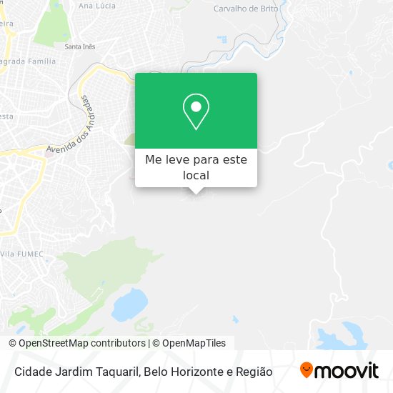 Cidade Jardim Taquaril mapa