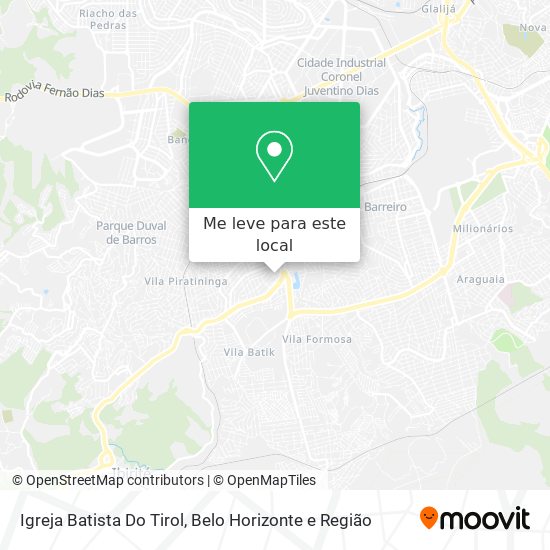 Igreja Batista Do Tirol mapa