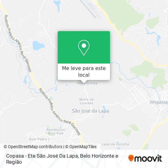 Copasa - Ete São José Da Lapa mapa