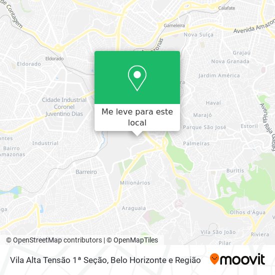 Vila Alta Tensão 1ª Seção mapa
