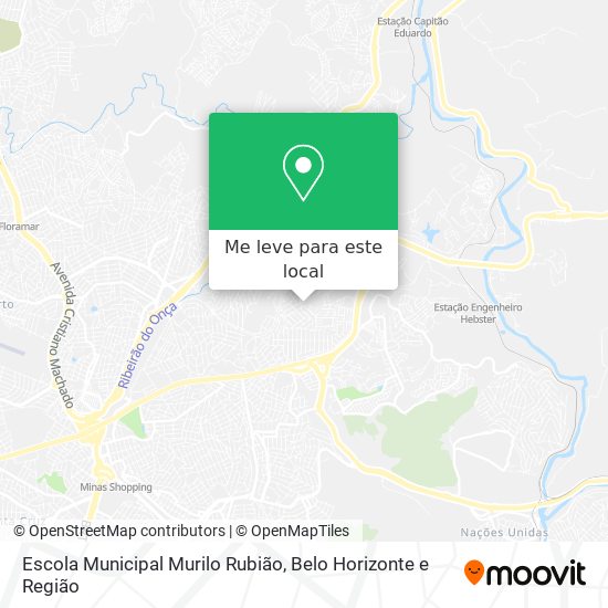 Escola Municipal Murilo Rubião mapa