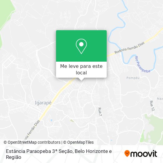 Estância Paraopeba 3ª Seção mapa