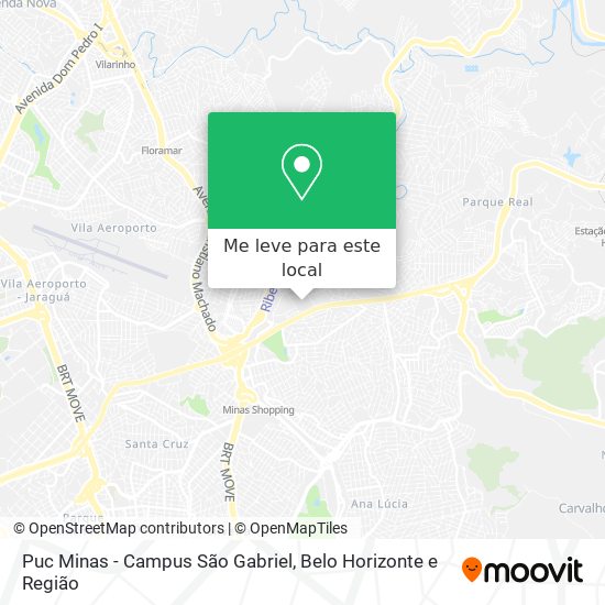 Puc Minas - Campus São Gabriel mapa