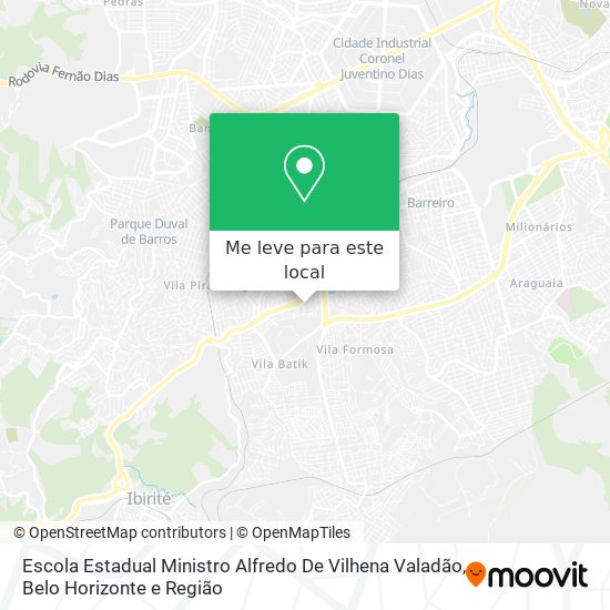 Escola Estadual Ministro Alfredo De Vilhena Valadão mapa