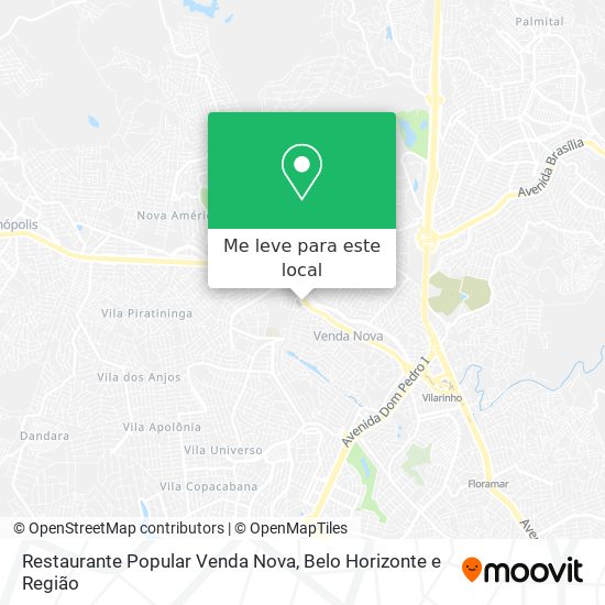 Restaurante Popular Venda Nova mapa