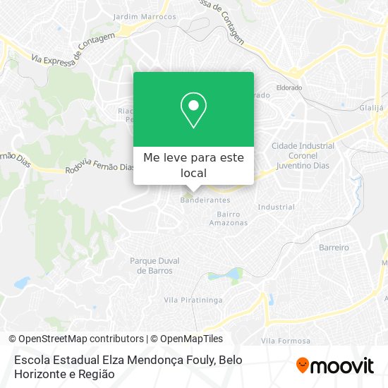 Escola Estadual Elza Mendonça Fouly mapa