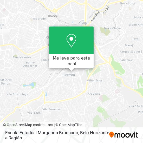 Escola Estadual Margarida Brochado mapa