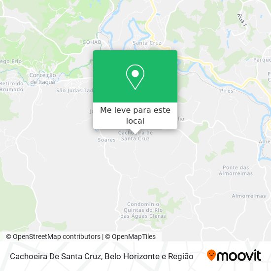 Cachoeira De Santa Cruz mapa