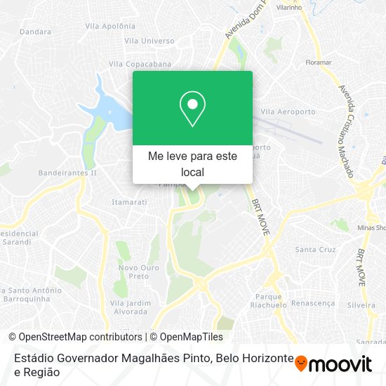 Estádio Governador Magalhães Pinto mapa