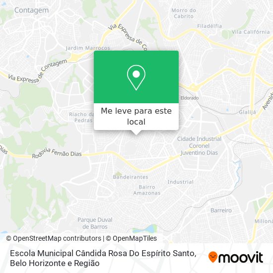 Escola Municipal Cândida Rosa Do Espírito Santo mapa