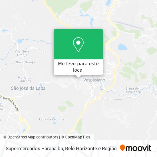 Supermercados Paranaíba mapa