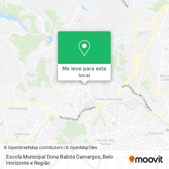 Escola Municipal Dona Babita Camargos mapa