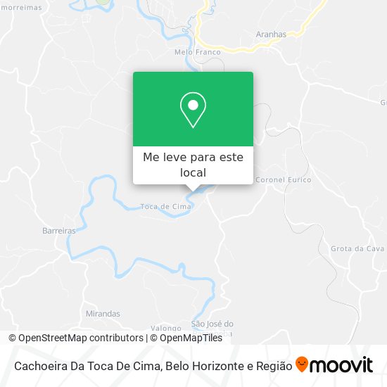 Cachoeira Da Toca De Cima mapa