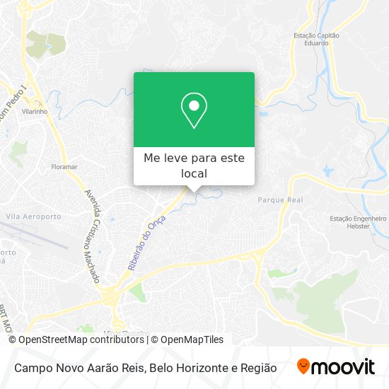 Campo Novo Aarão Reis mapa
