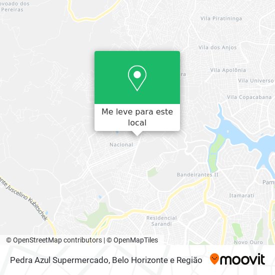 Pedra Azul Supermercado mapa