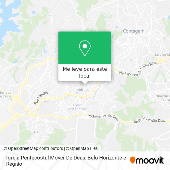 Igreja Pentecostal Mover De Deus mapa