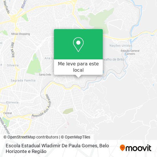 Escola Estadual Wladimir De Paula Gomes mapa
