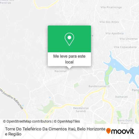 Torre Do Teleférico Da Cimentos Itaú mapa
